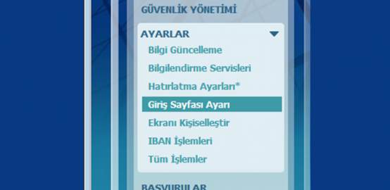 Giriş Sayfasını Belirleme